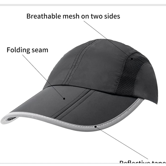 Foldable Running Hiking Hat UPF50+ Nylon - Picture 6 of 8